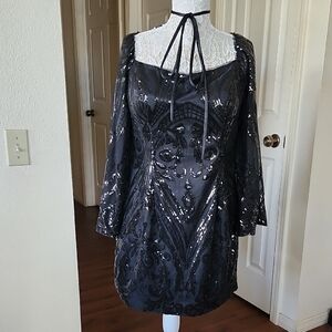 ARS Handmade Sequin Formal Mini Dress Size 18W New With Tags